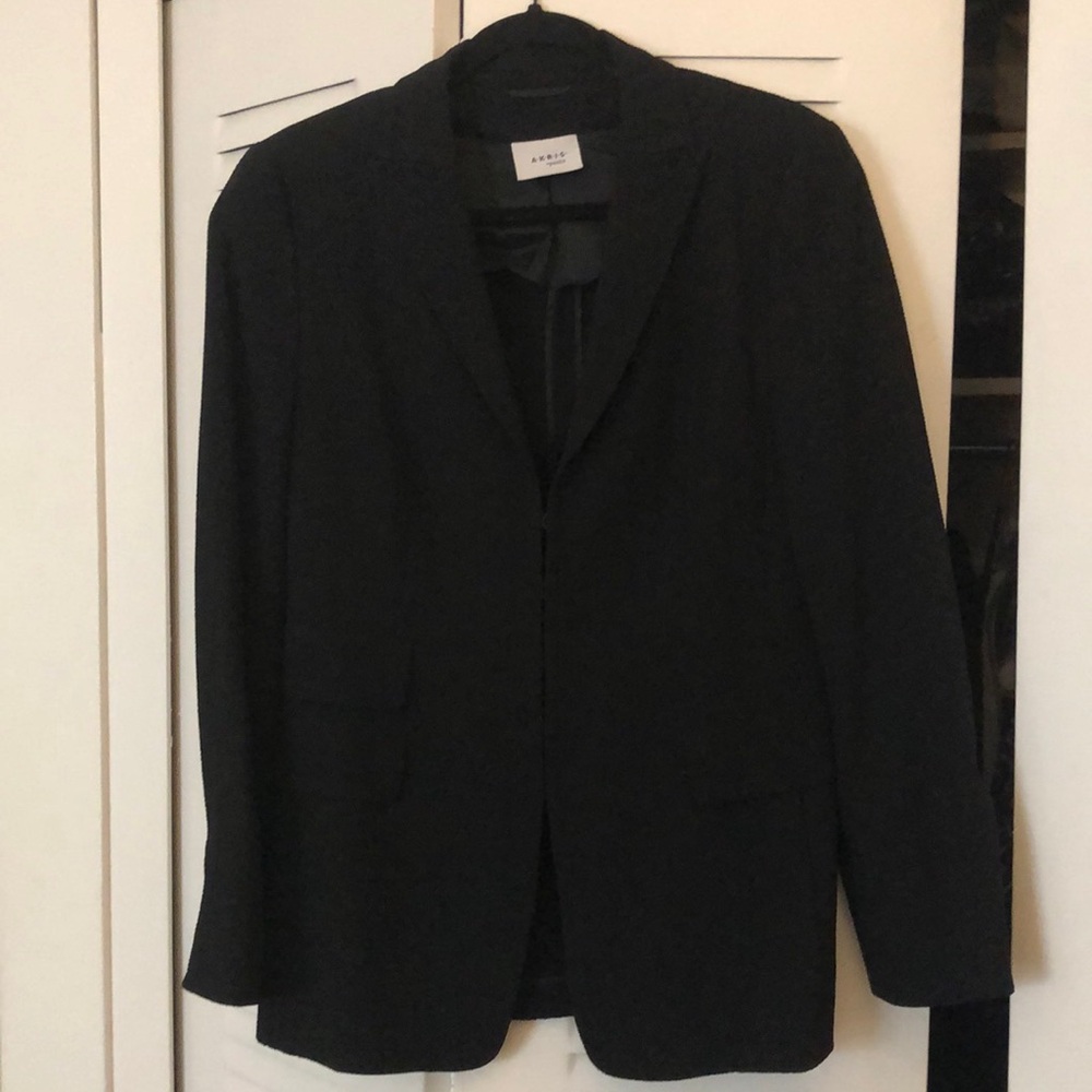Akris Punto size US 12 black blazer Wool/ viscose blazer